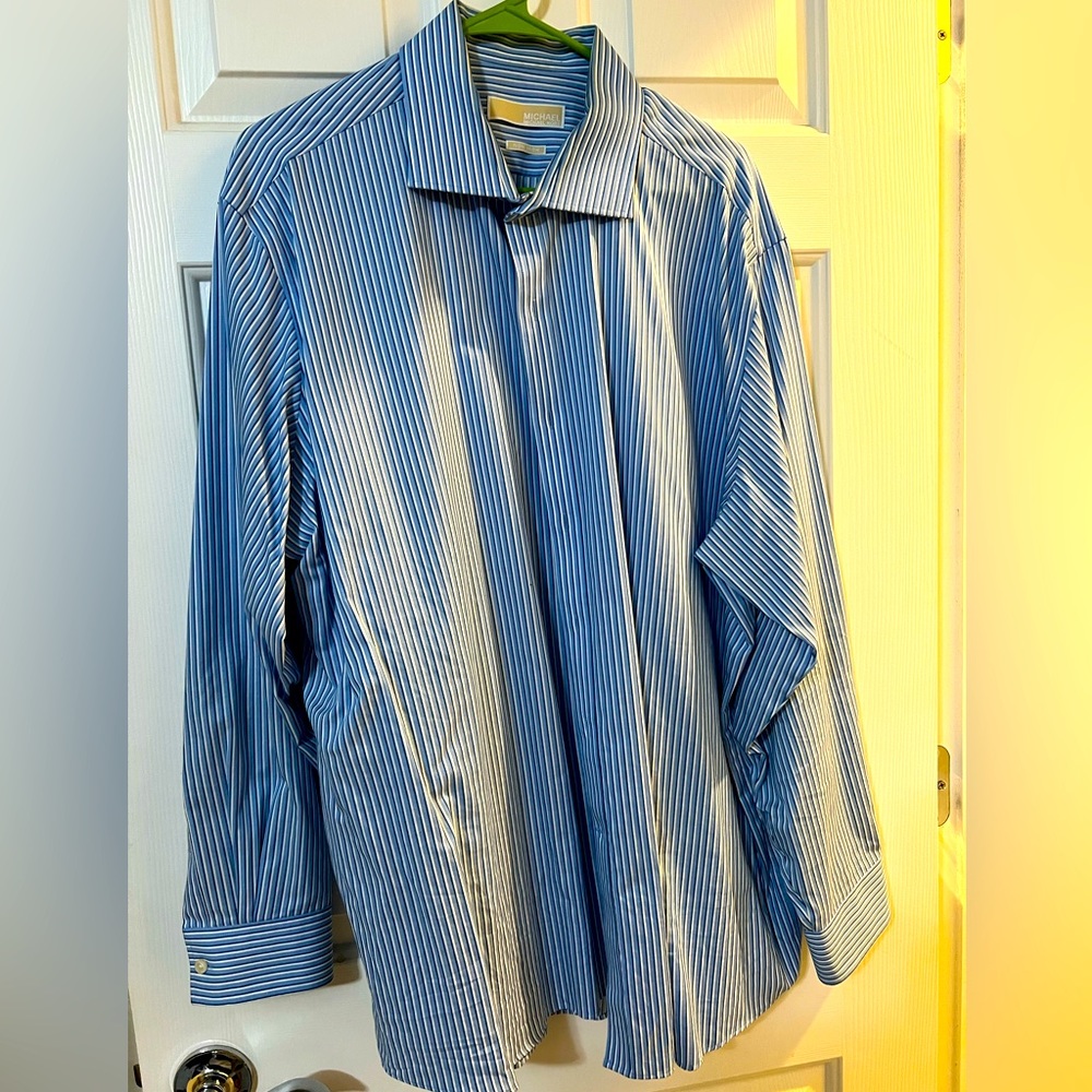 Michael Kors long sleeve blue dress shirt